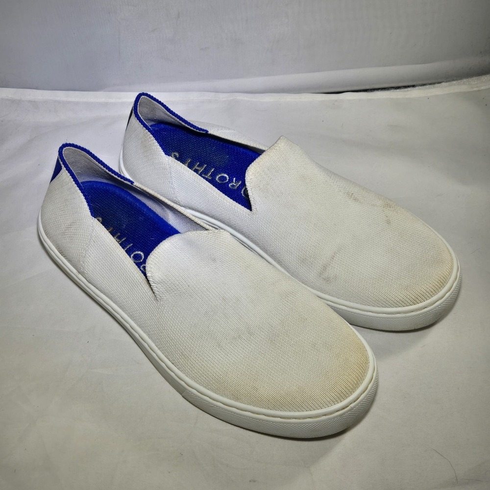 Rothy's White Casual Slip On Knit Sneakers‎ Shoes Women's Size 7 Washable